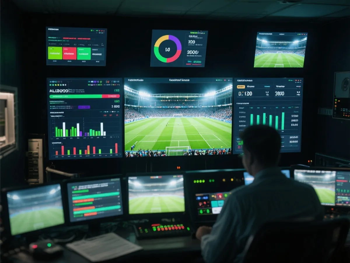 賽事實況與數據追蹤示意圖